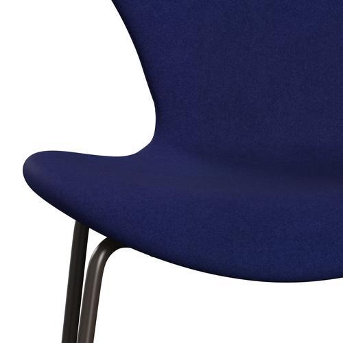 Fritz Hansen 3107 Stuhl Vollpolsterung, Braun Bronze/Divina Violett Dunkel (Div684)