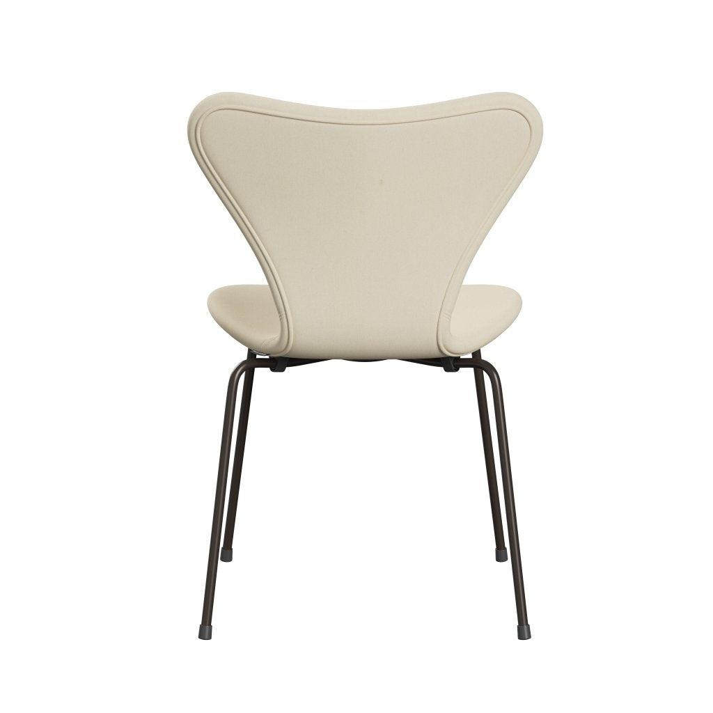 Fritz Hansen 3107 chaise complète complète, bronze brun / divina blanc