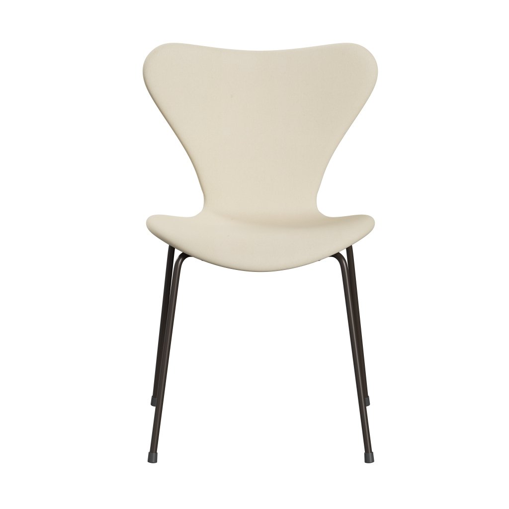 Fritz Hansen 3107 chaise complète complète, bronze brun / divina blanc