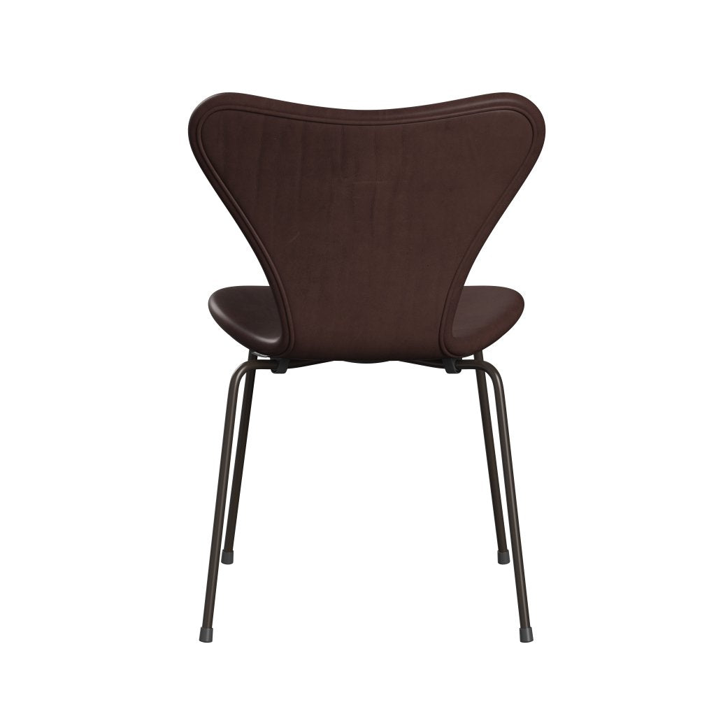 Fritz Hansen 3107 sedia piena rivestimento, bronzo marrone/abbraccio cioccolato