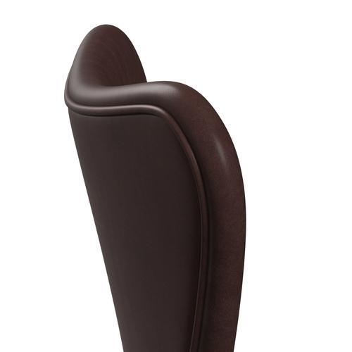 Fritz Hansen 3107 Stuhl Vollpolster, Braun-Bronze/Embrace Chocolate