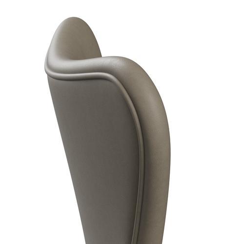 Fritz Hansen 3107 Silla tapicería completa, bronce marrón/esencial gris claro