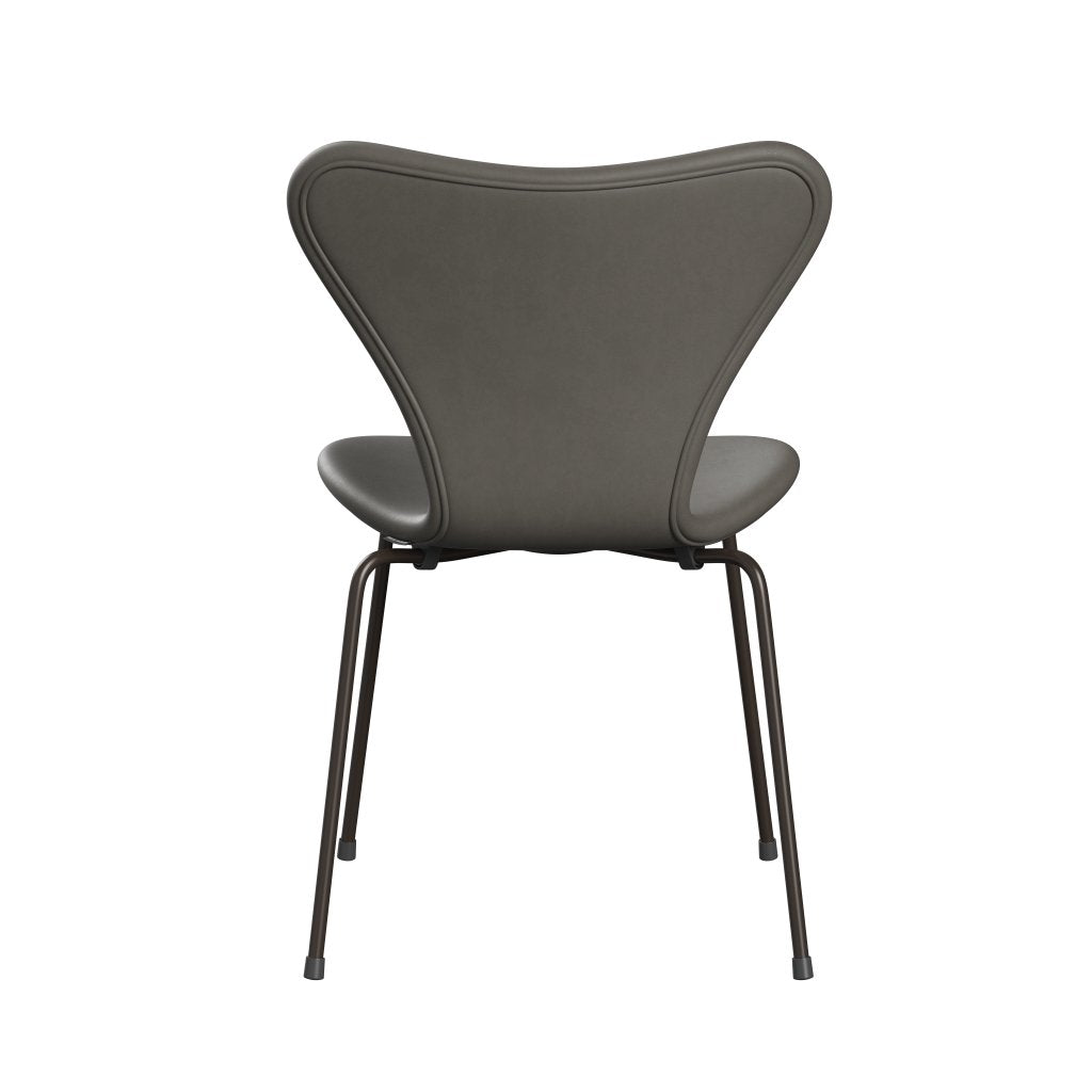 Fritz Hansen 3107 Silla tapicería completa, bronce marrón/lava esencial