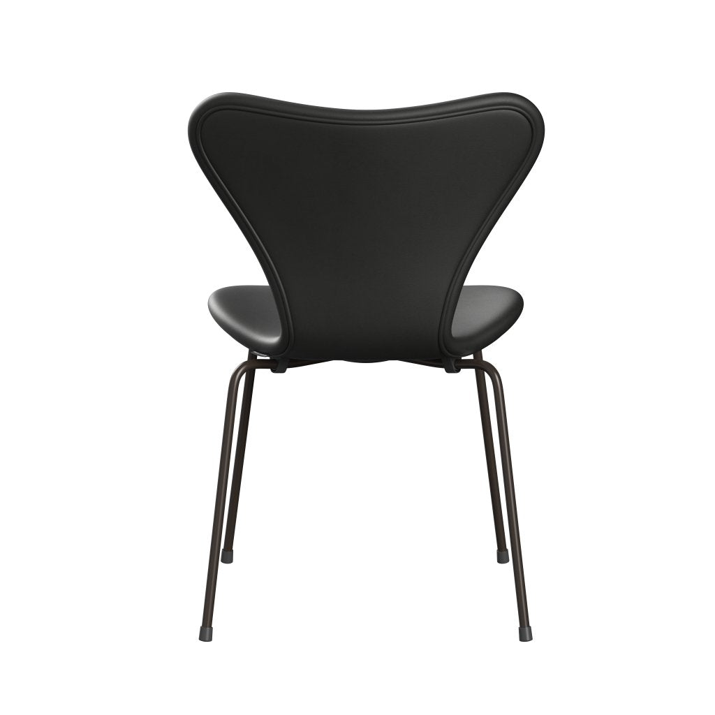 Fritz Hansen 3107 stol full møbeltrekk, brun bronse/essensiell svart