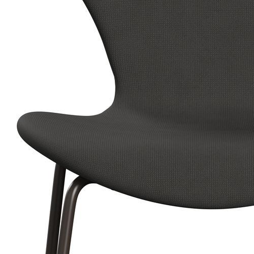 Fritz Hansen 3107 sedia piena tappezzeria, bronzo marrone/fama marrone (F61060)