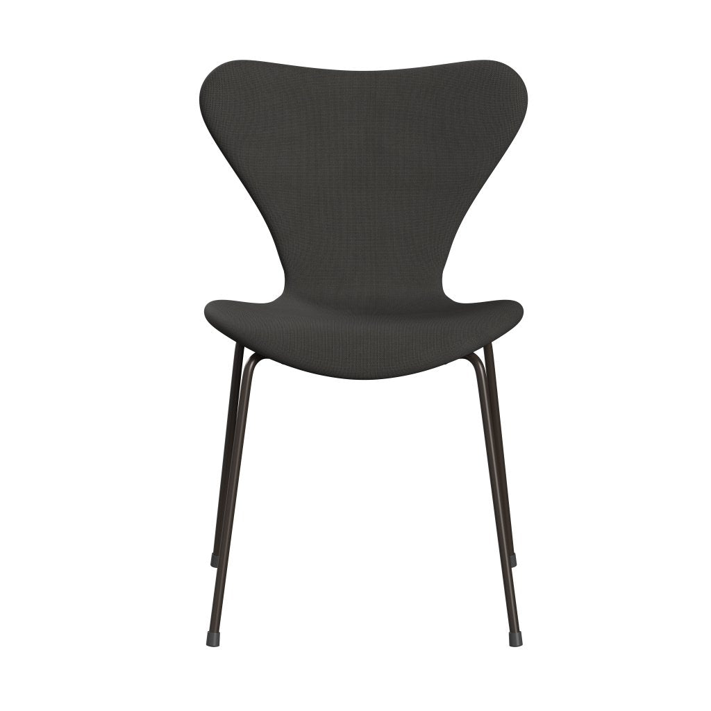 Fritz Hansen 3107 sedia piena tappezzeria, bronzo marrone/fama marrone (F61060)