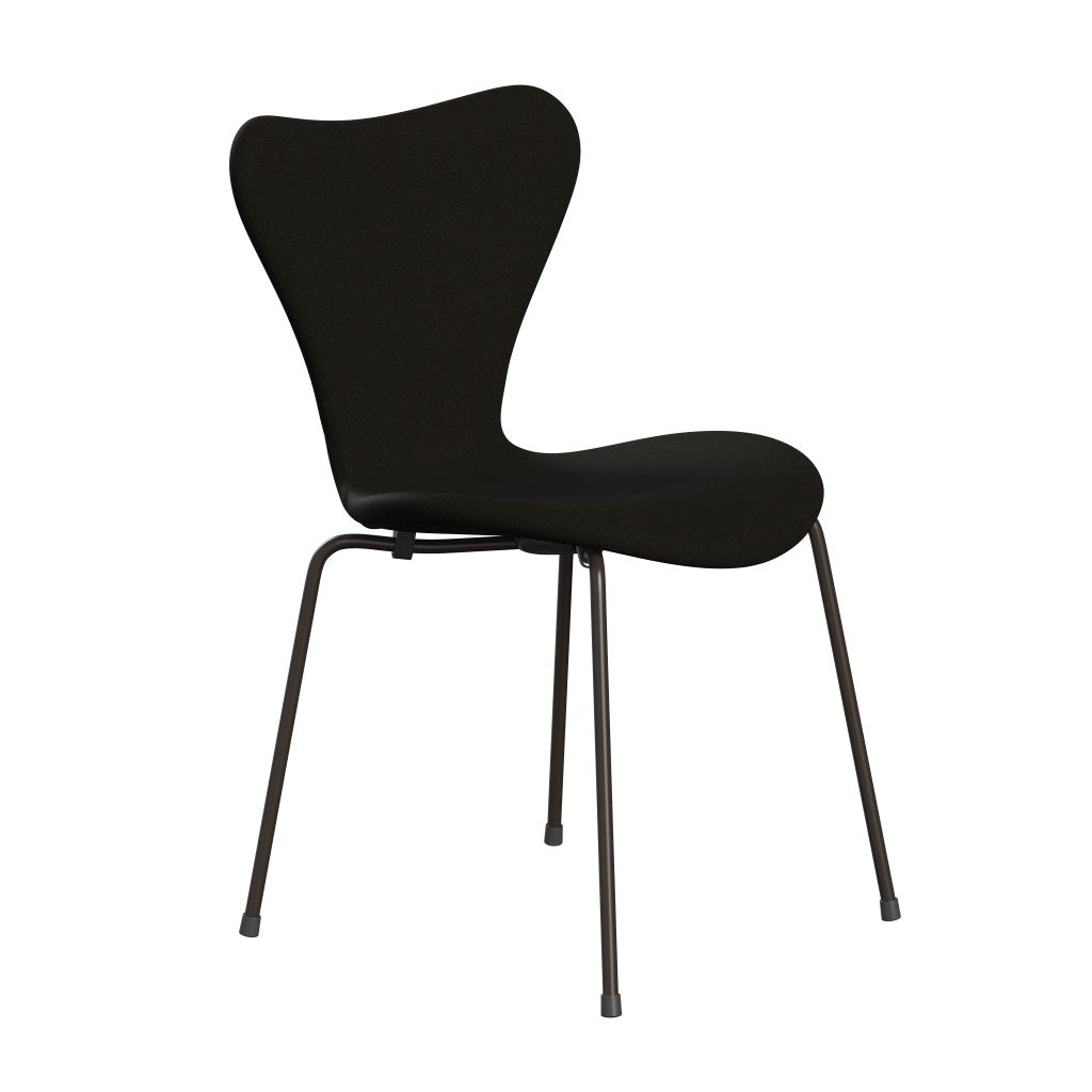 Fritz Hansen 3107 sedia piena tappezzeria, bronzo marrone/fama scura