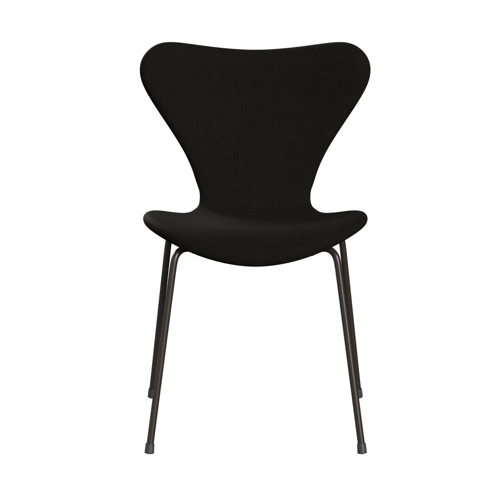 Fritz Hansen 3107 sedia piena tappezzeria, bronzo marrone/fama scura