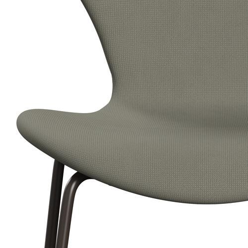 Fritz Hansen 3107 stoel Volledige bekleding, bruine brons/roem grijs (F61136)