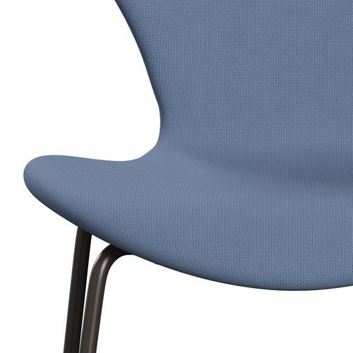 Fritz Hansen 3107 chaise complète complète, bronze marron / renom bleu gris bleu