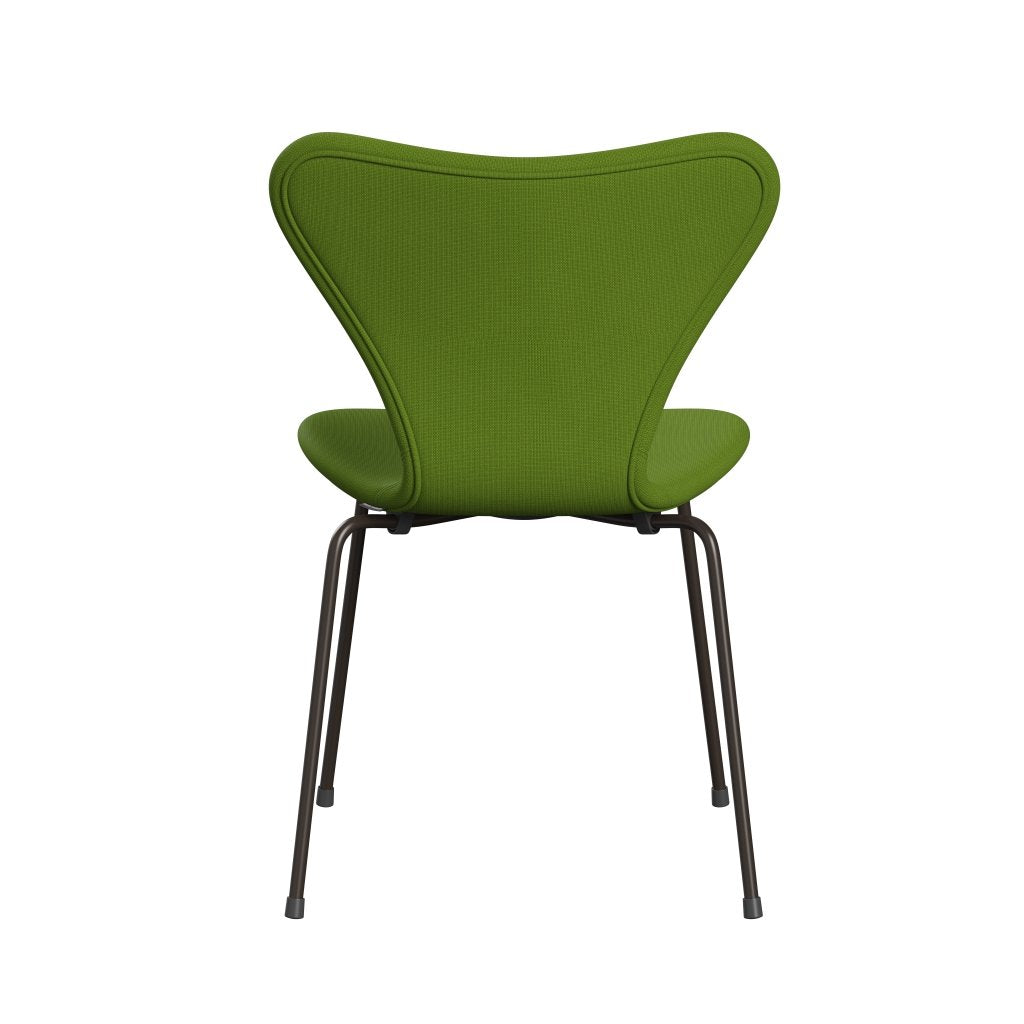 Fritz Hansen 3107 stol full møbeltrekk, brun bronse/berømmelse grønn