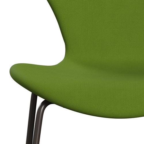 Fritz Hansen 3107 stoel Volledige bekleding, bruin brons/roem groen