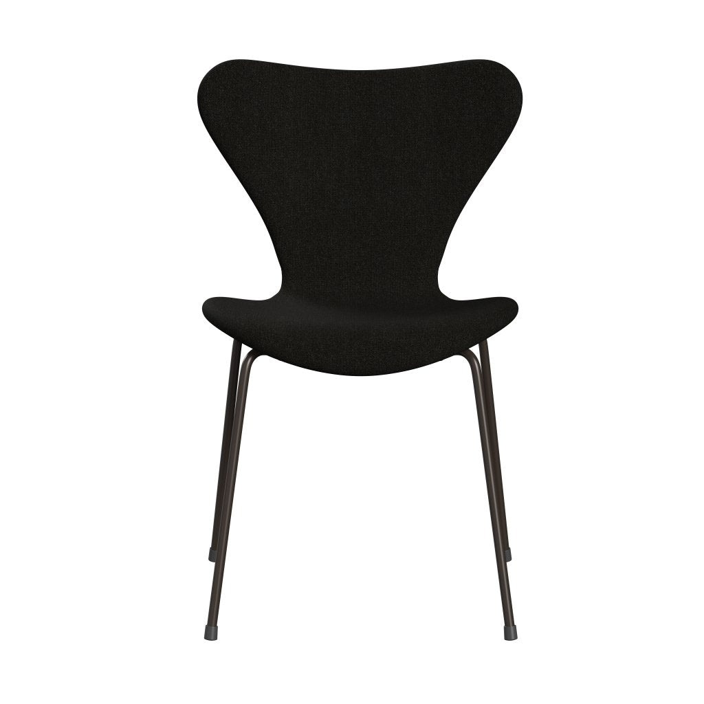 Fritz Hansen 3107 chaise complète complète, bronze marron / Hallingdal brun / gris foncé