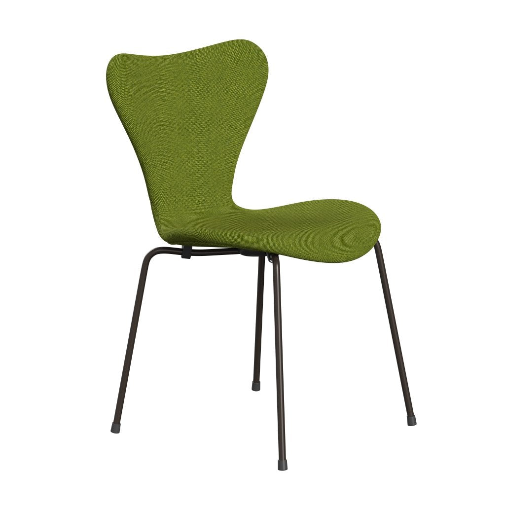 Fritz Hansen 3107 Tuolin täysi verhoilu, ruskea pronssi/hallingdal Green