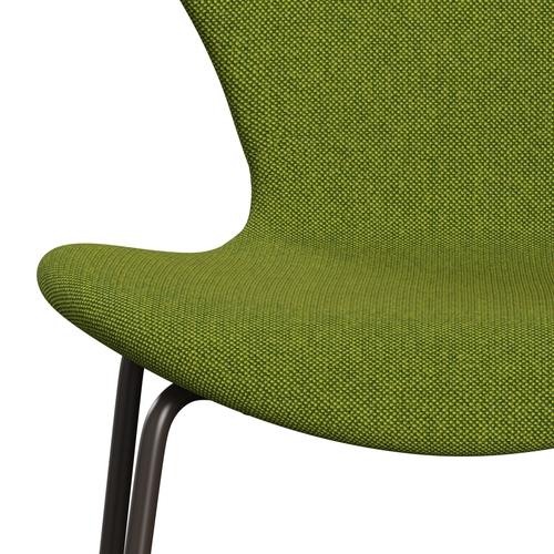 Fritz Hansen 3107 stoel Volledige bekleding, bruin brons/Hallingdal Green