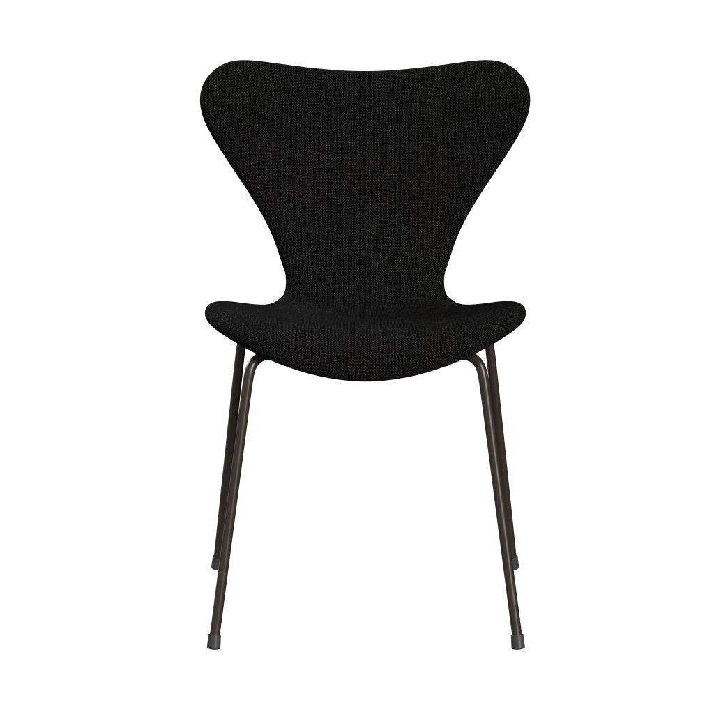 Fritz Hansen 3107 stoel Volledige bekleding, bruine bronzen/Hallingdal Charcoal