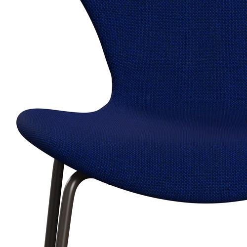 Fritz Hansen 3107椅子全套装饰，棕色青铜/Hallingdal Sea Blue