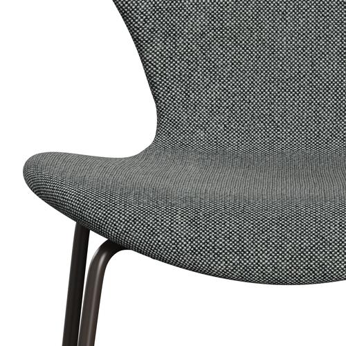 Fritz Hansen 3107 chaise complète complète, bronze marron / Hallingdal blanc / marron