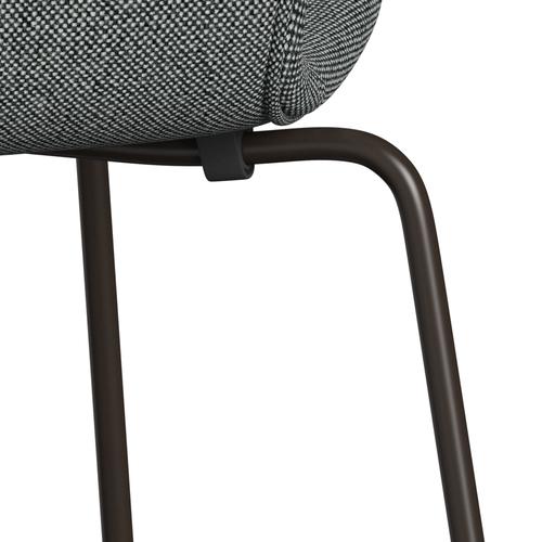 Fritz Hansen 3107 Stuhl Vollpolsterung, Braun Bronze/Hallingdal Weiß/Braun