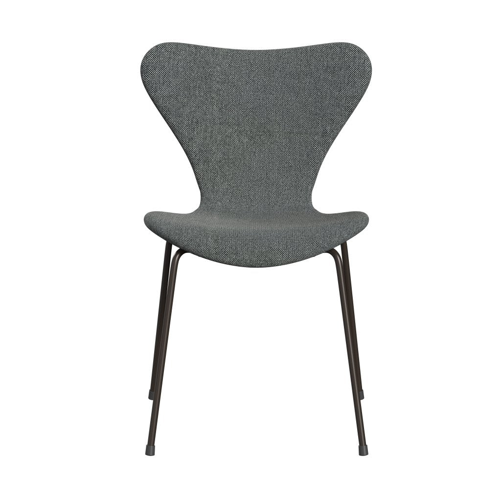 Fritz Hansen 3107 sedia piena tappezzeria, bronzo marrone/Hallingdal bianco/marrone