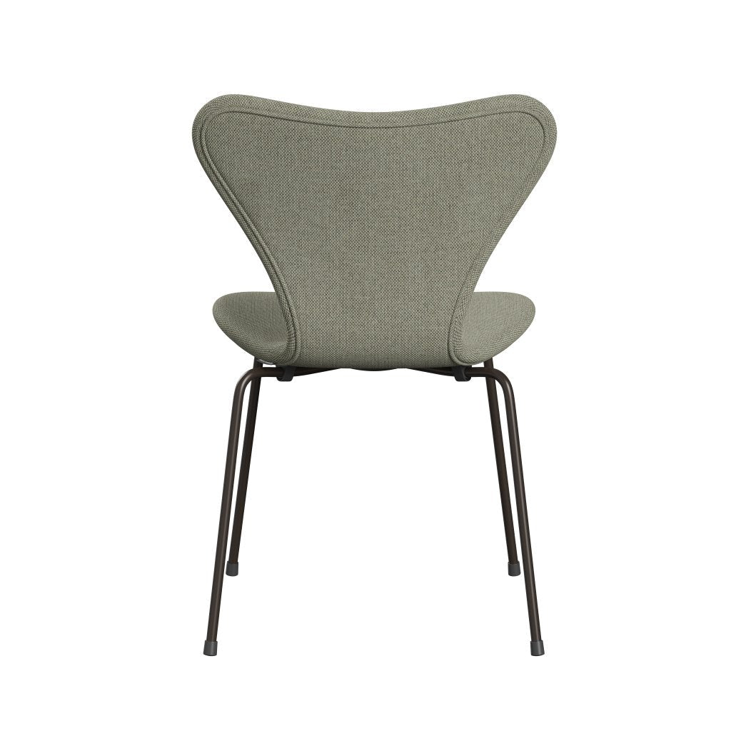 Fritz Hansen 3107 Silla tapicería completa, bronce marrón/re lenta verde/natural