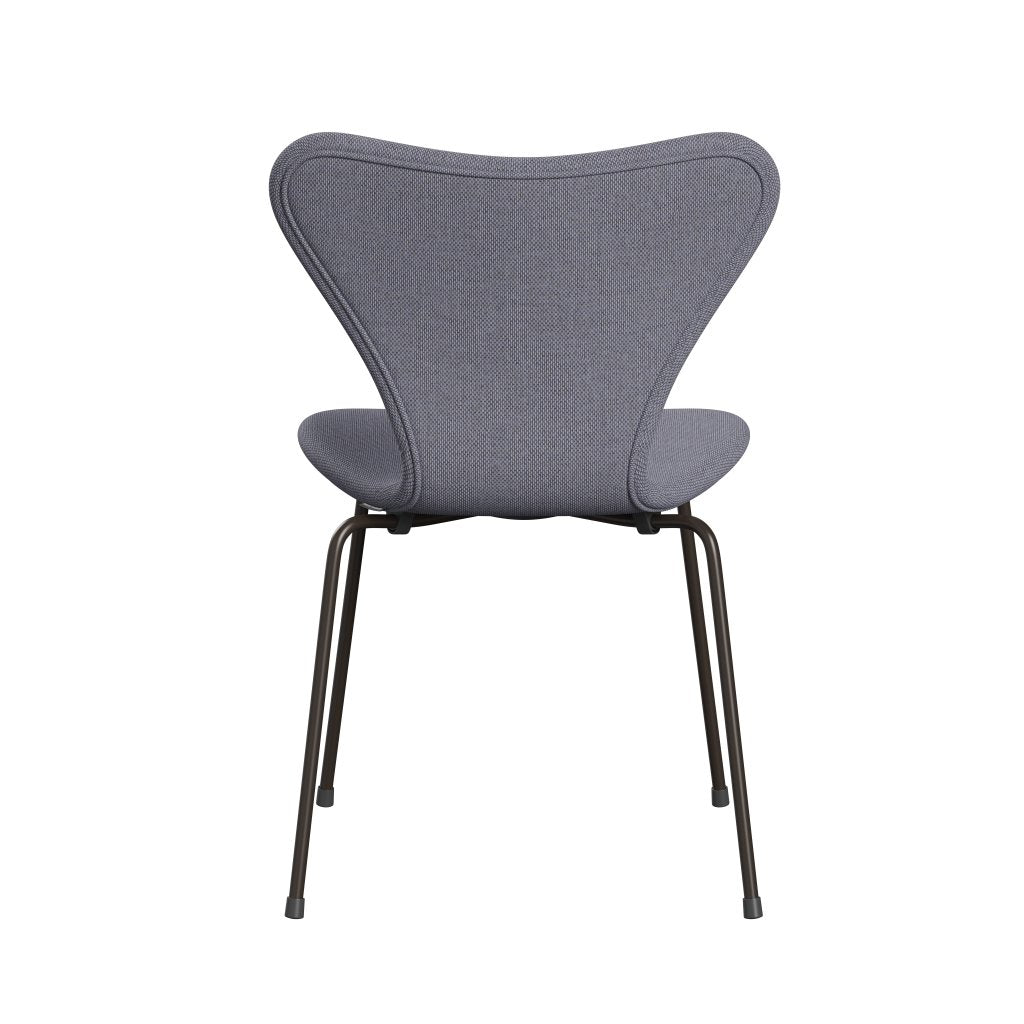 Fritz Hansen 3107 Stuhl Vollpolsterung, Braun Bronze/Re Wolle Lavendel/Natur