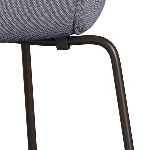 Fritz Hansen 3107 stol full klädsel, brun brons/re ull lavendel/naturlig