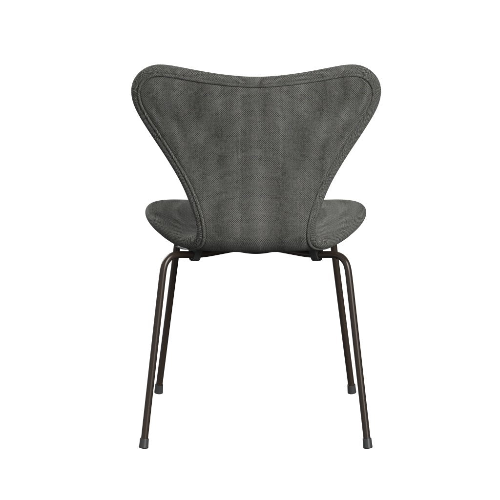 Fritz Hansen 3107 Chair Full Upholstery, Brown Bronze/Re Wool Taupe/Natural