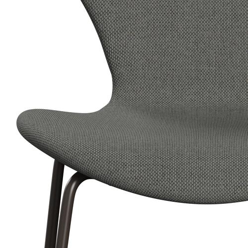 Fritz Hansen 3107 Chair Full Upholstery, Brown Bronze/Re Wool Taupe/Natural