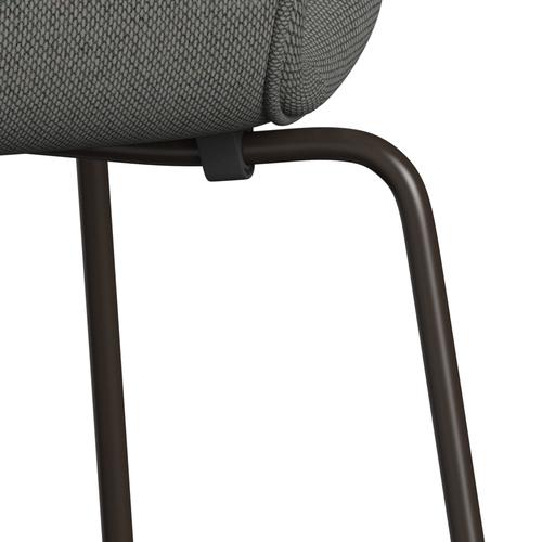 Fritz Hansen 3107 Chair Full Upholstery, Brown Bronze/Re Wool Taupe/Natural