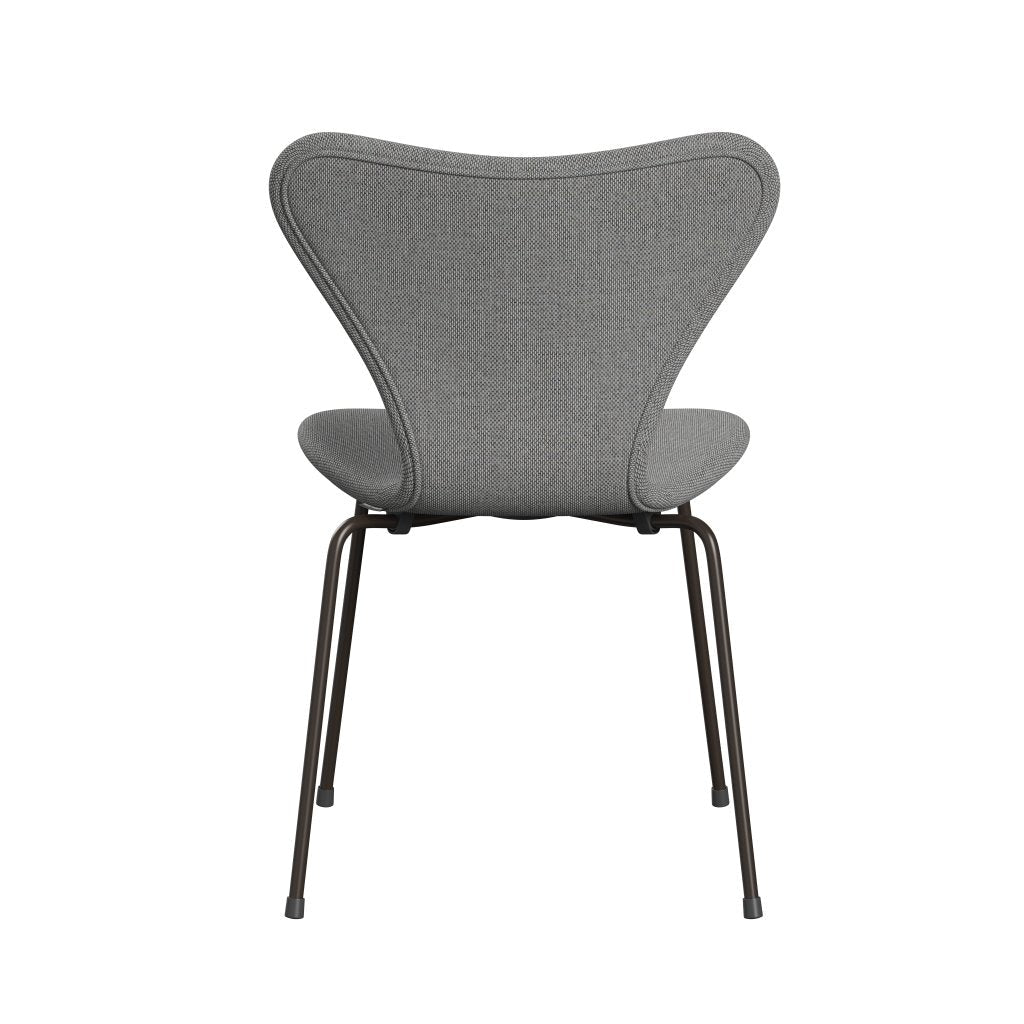 Fritz Hansen 3107 sedia piena rivestimento, bronzo marrone/re lana bianca/naturale