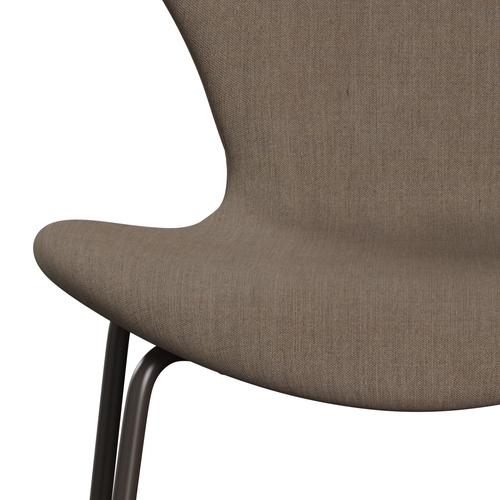 Silla Fritz Hansen 3107 Tapicería completa, bronce beige/remix marrón (REM233)