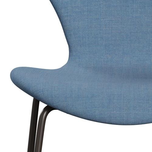 Fritz Hansen 3107 sedia piena tappezzeria, bronzo marrone/remix blu (REM816)