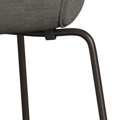 Fritz Hansen 3107 stol full møbeltrekk, brun bronse/remix betong