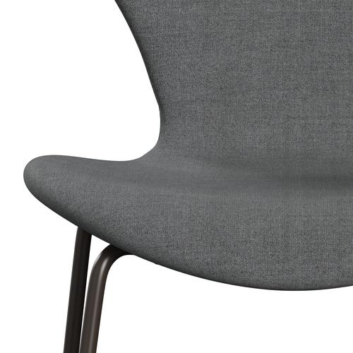 Fritz Hansen 3107 chaise complète complète, bronze brun / gris remix (REM143)