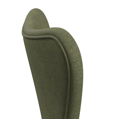 Fritz Hansen 3107 sedia piena rivestimento, bronzo marrone/remix verde