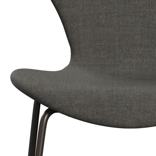 Fritz Hansen 3107 chaise complète complète, bronze brun / remix noir et blanc