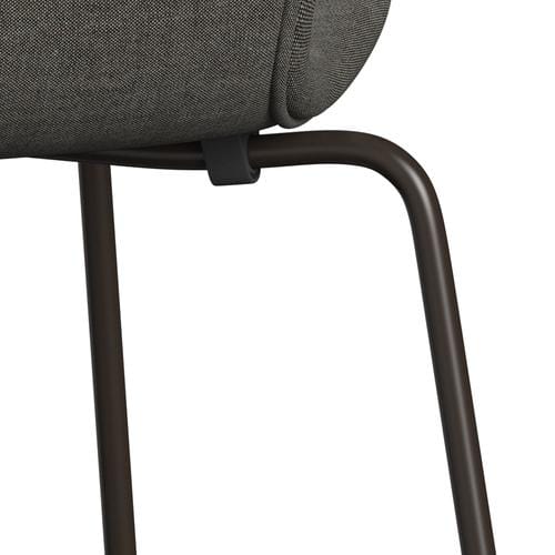 Fritz Hansen 3107 Chair Full Upholstery, Brown Bronze/Remix Black & White