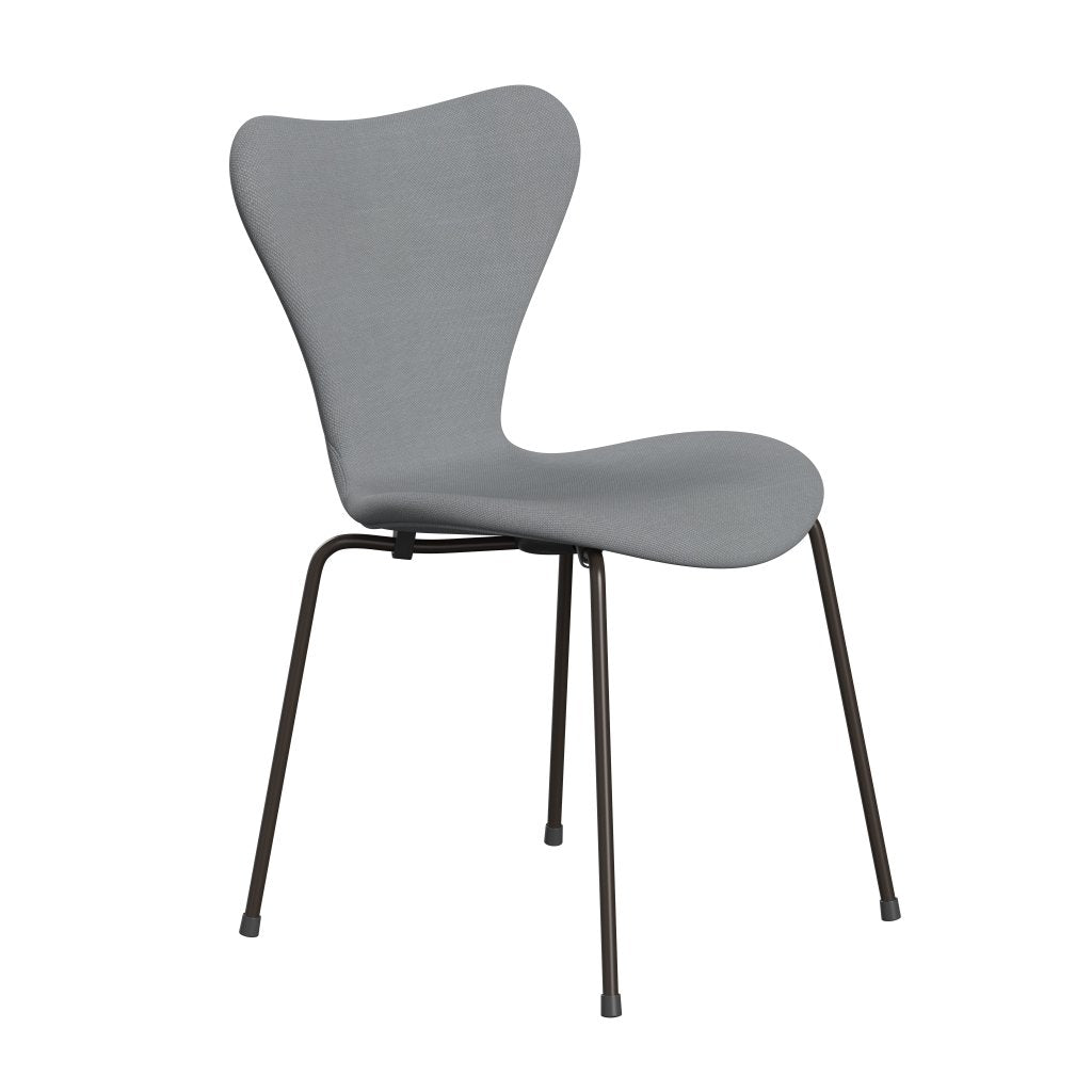 Fritz Hansen 3107 Chair Full Upholstery, Brown Bronze/Steelcut Light Grey