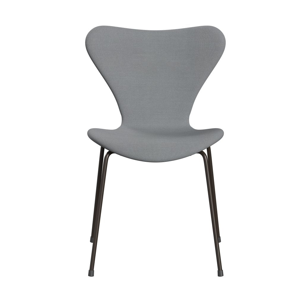 Fritz Hansen 3107 stoel Volledige bekleding, bruin brons/staalcut lichtgrijs