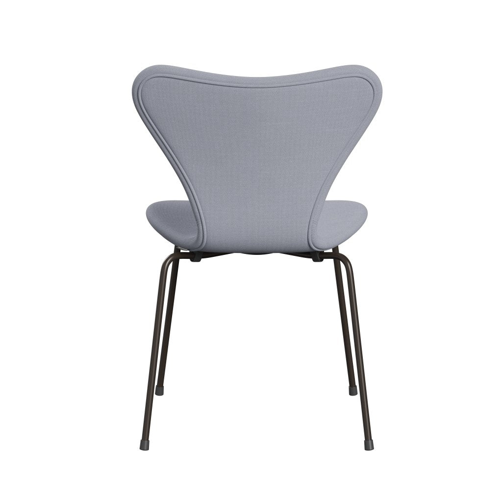 Fritz Hansen 3107 sedia piena tappezzeria, bronzo marrone/taglio in acciaio grigio