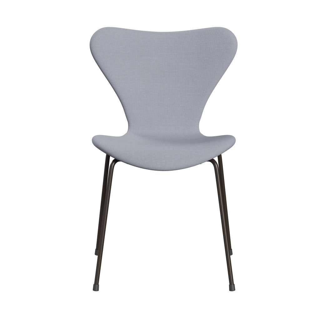 Fritz Hansen 3107 sedia piena tappezzeria, bronzo marrone/taglio in acciaio grigio