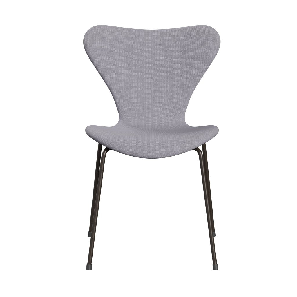 Fritz Hansen 3107 stoel Volledige bekleding, bruin brons/staalcut siber grijs licht