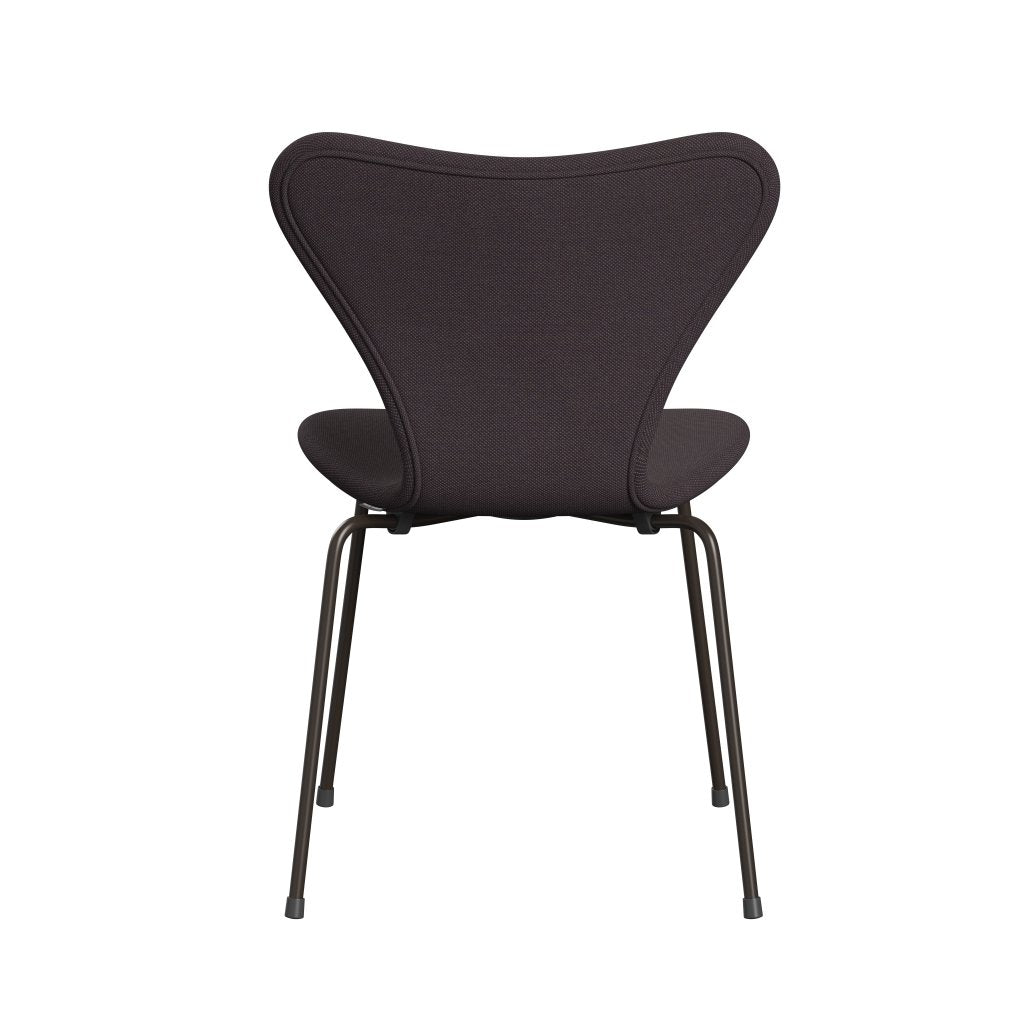 Fritz Hansen 3107 sedia piena rivestimento, bronzo marrone/trio di taglio in acciaio marrone