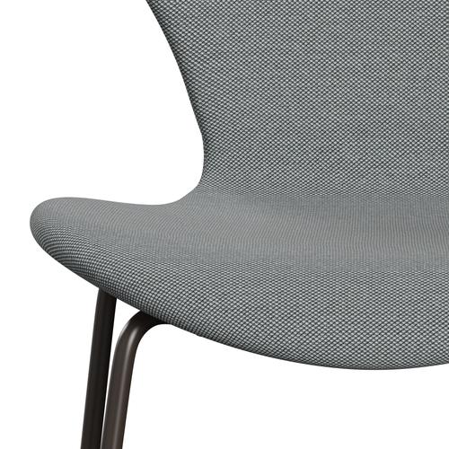 Fritz Hansen 3107 stoel Volledige bekleding, bruin brons/staalcut trio grijs