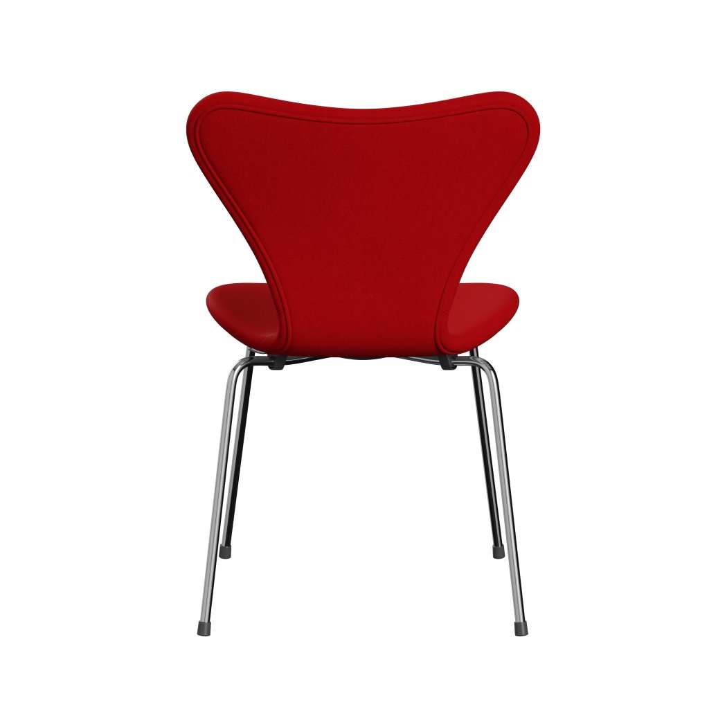 Fritz Hansen 3107 TUOLI Täydellinen verhoilu, Chrome/Divina Red (DIV623)