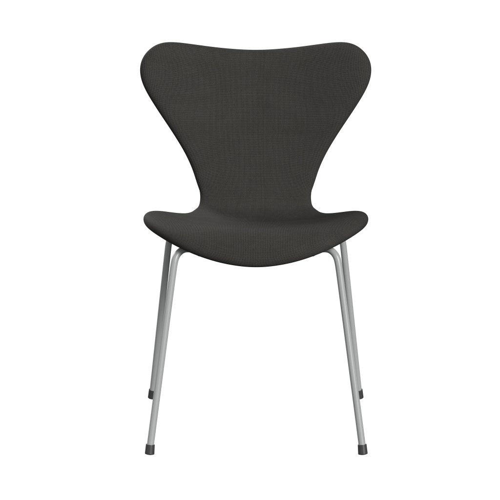 Fritz Hansen 3107 chaise complète complète, neuf gris / renoms brun (F61060)