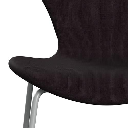 Fritz Hansen 3107 chaise complète complète, neuf gris / renoms brun (F61108)