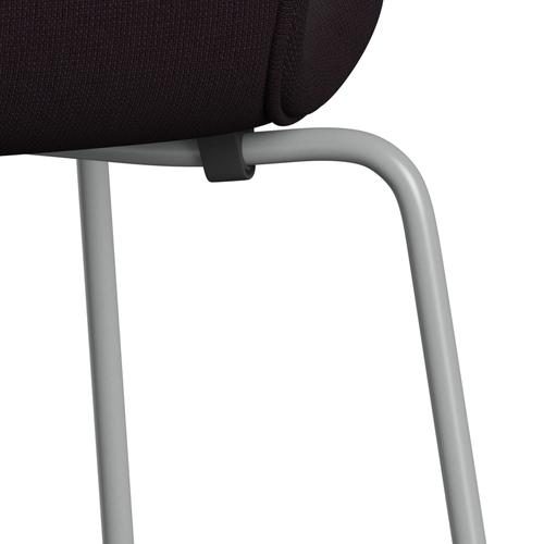 Fritz Hansen 3107 chaise complète complète, neuf gris / renoms brun (F61108)