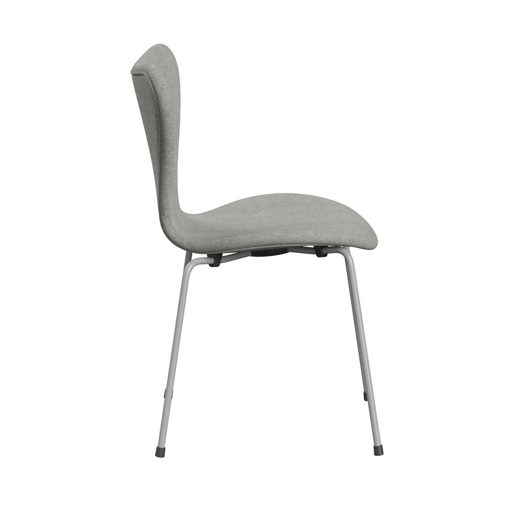 Fritz Hansen 3107 Stuhl Vollpolsterung, Nine Grey/Hallingdal White/Grey